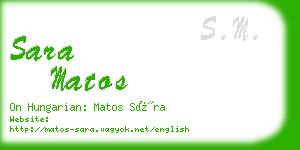 sara matos business card